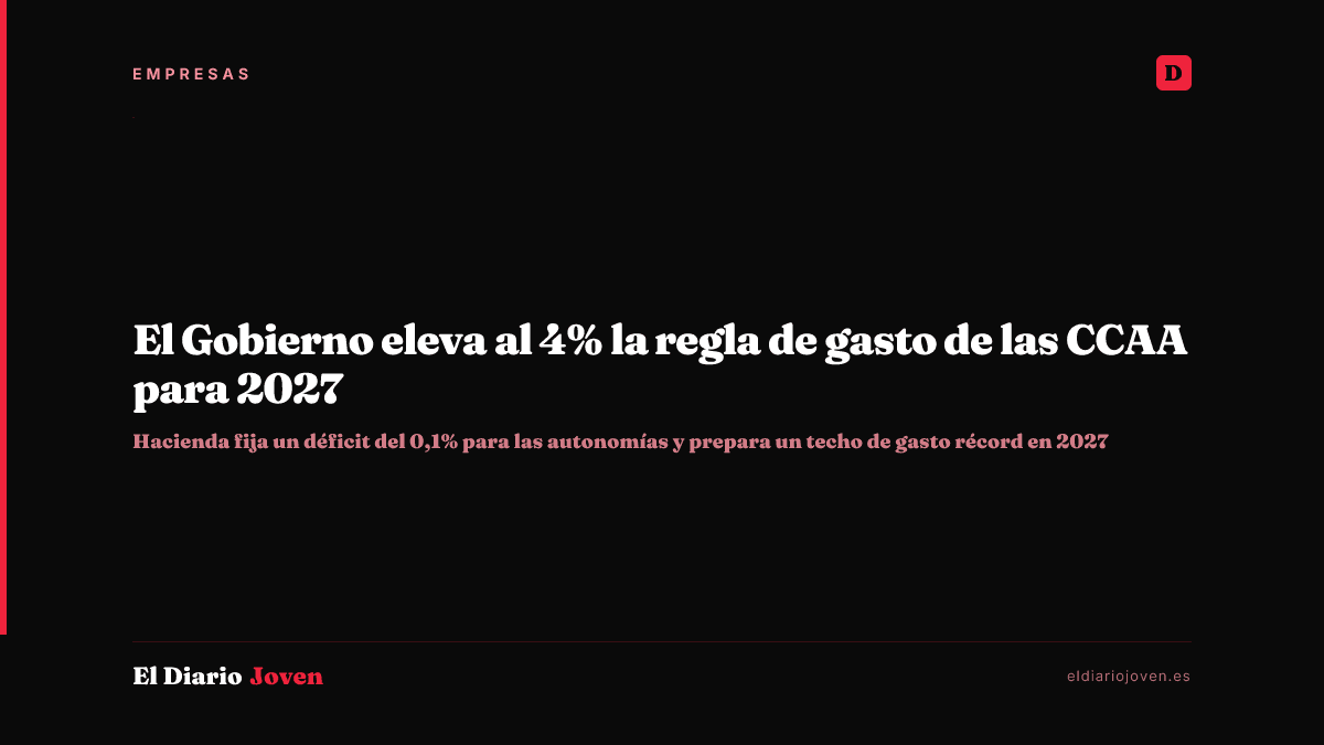 El Gobierno eleva al 4% la regla de gasto de las CCAA para 2027