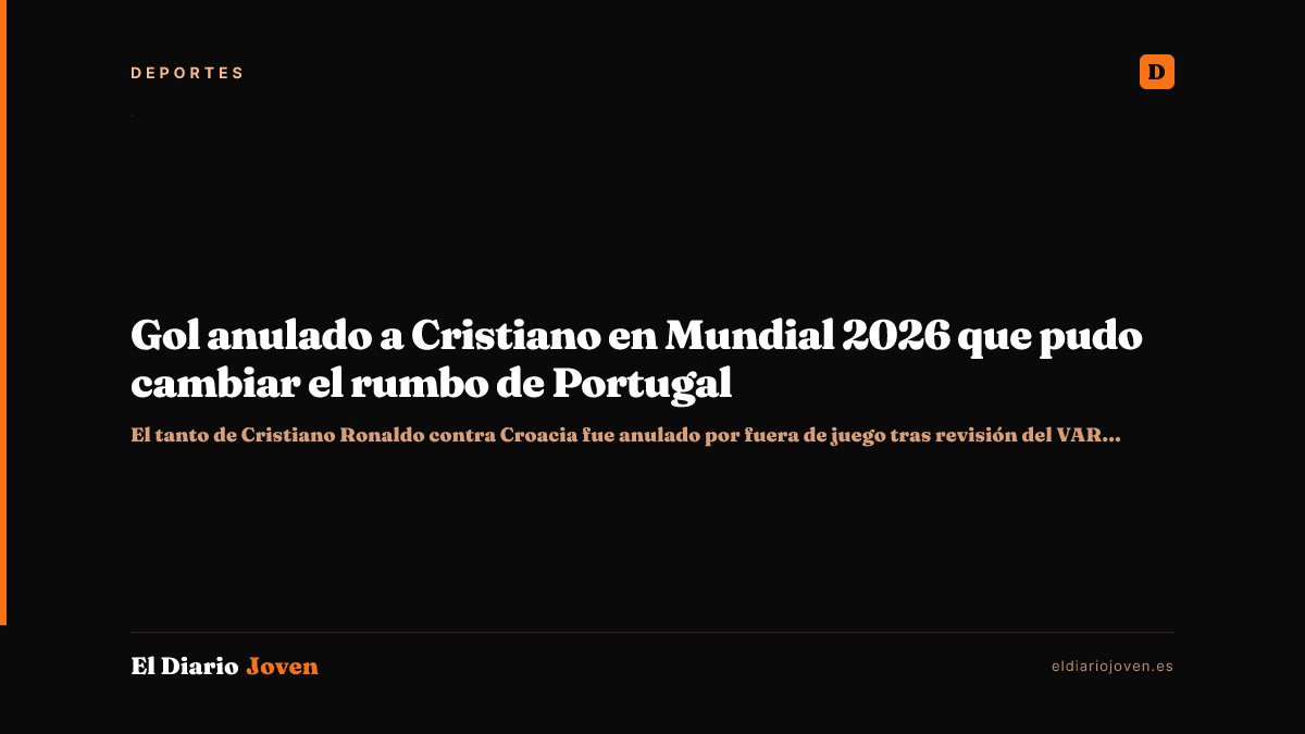 Gol anulado a Cristiano en Mundial 2026 que pudo cambiar el rumbo de Portugal