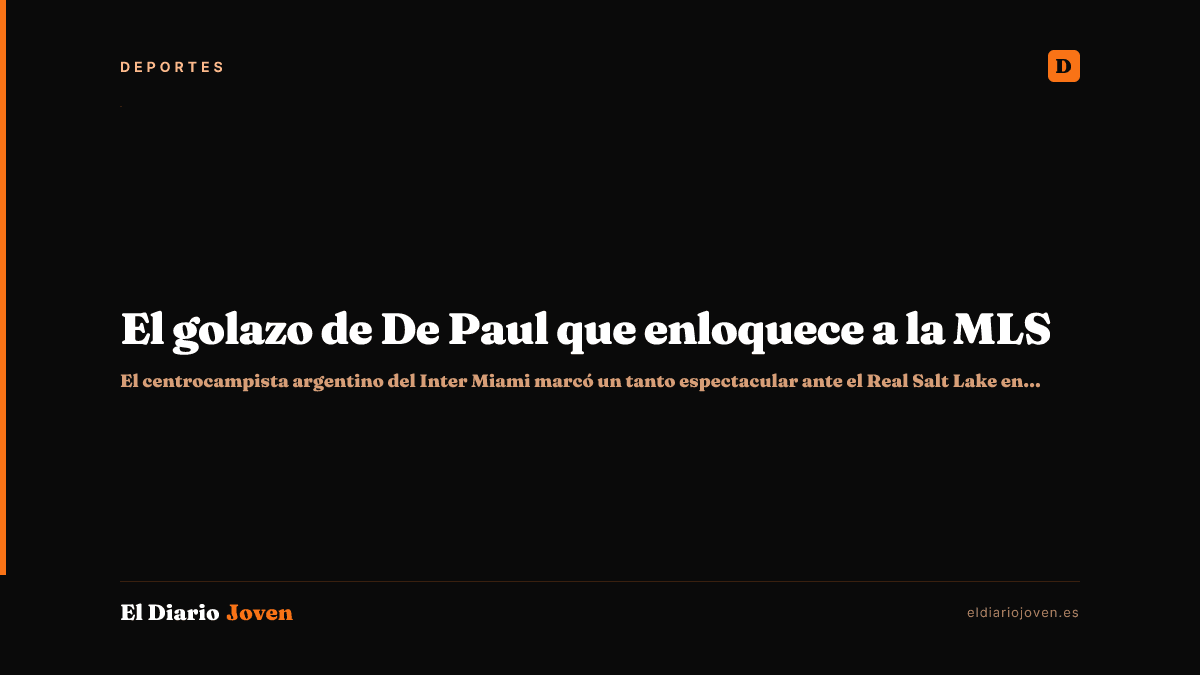 El golazo de De Paul que enloquece a la MLS