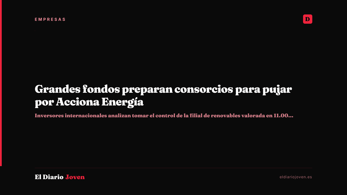 Grandes fondos preparan consorcios para pujar por Acciona Energía