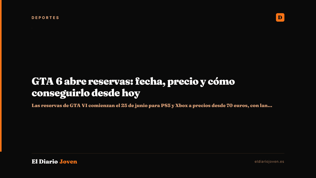GTA 6 abre reservas: fecha, precio y cómo conseguirlo desde hoy