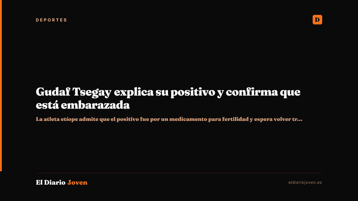Gudaf Tsegay explica su positivo y confirma que está embarazada