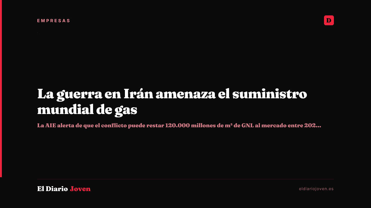 La guerra en Irán amenaza el suministro mundial de gas