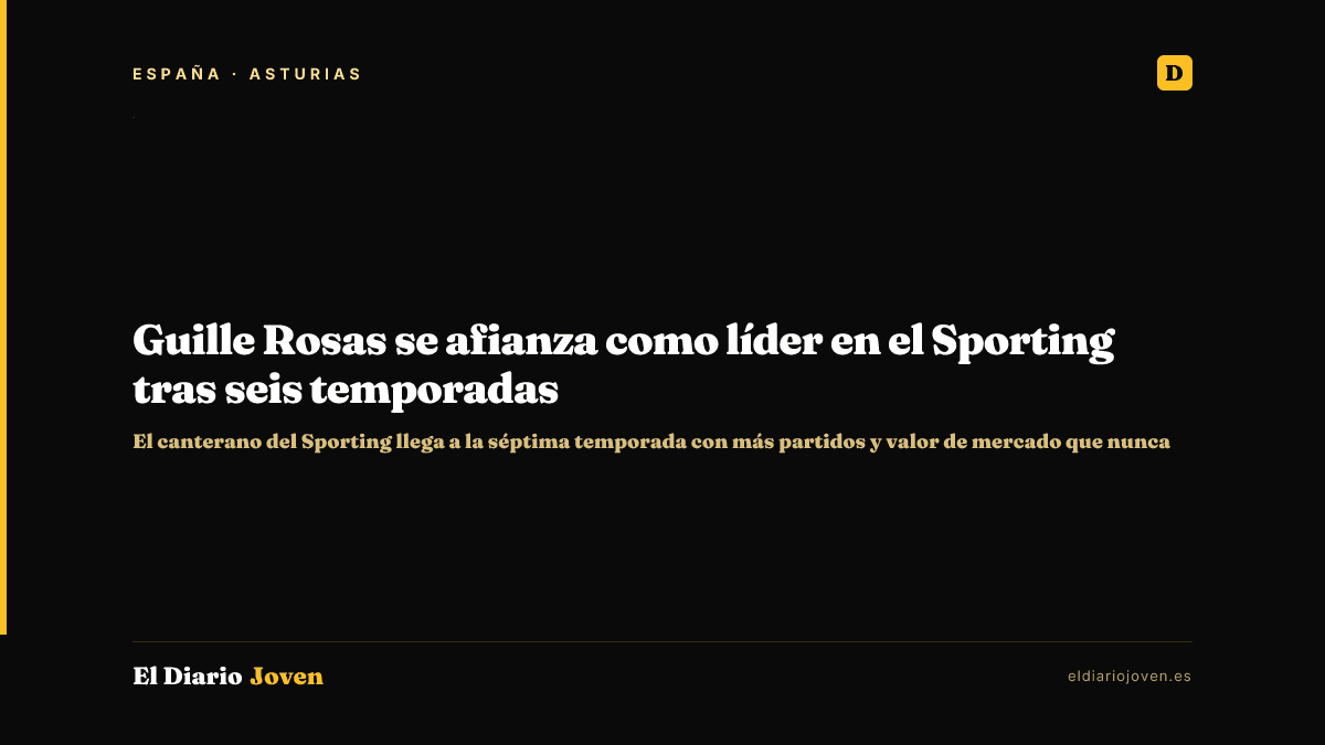 Guille Rosas se afianza como líder en el Sporting tras seis temporadas