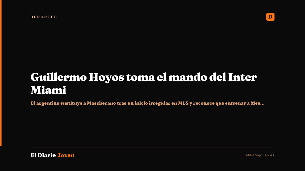 Guillermo Hoyos toma el mando del Inter Miami