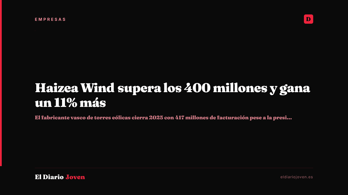 Haizea Wind supera los 400 millones y gana un 11% más