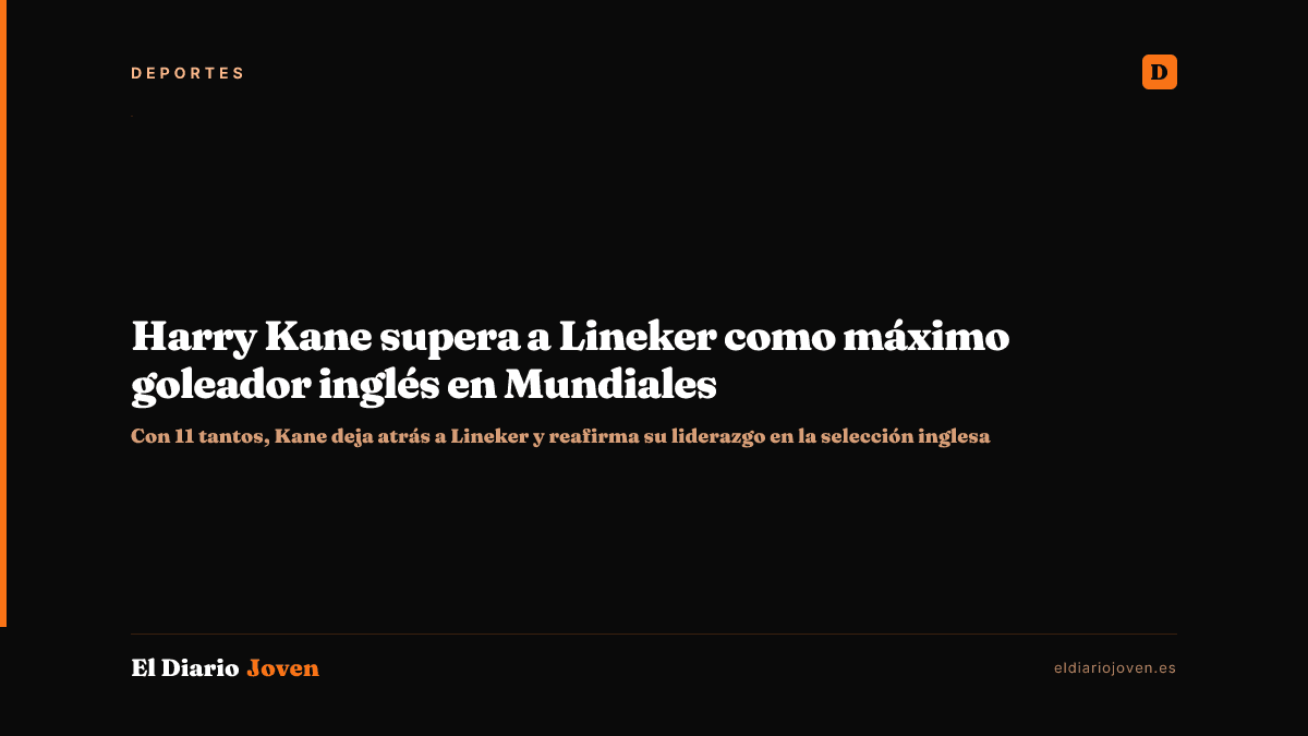 Harry Kane supera a Lineker como máximo goleador inglés en Mundiales