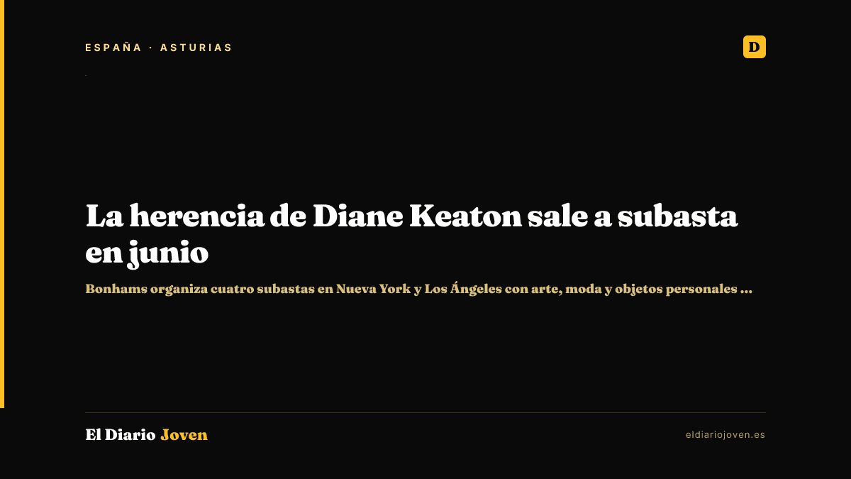 La herencia de Diane Keaton sale a subasta en junio