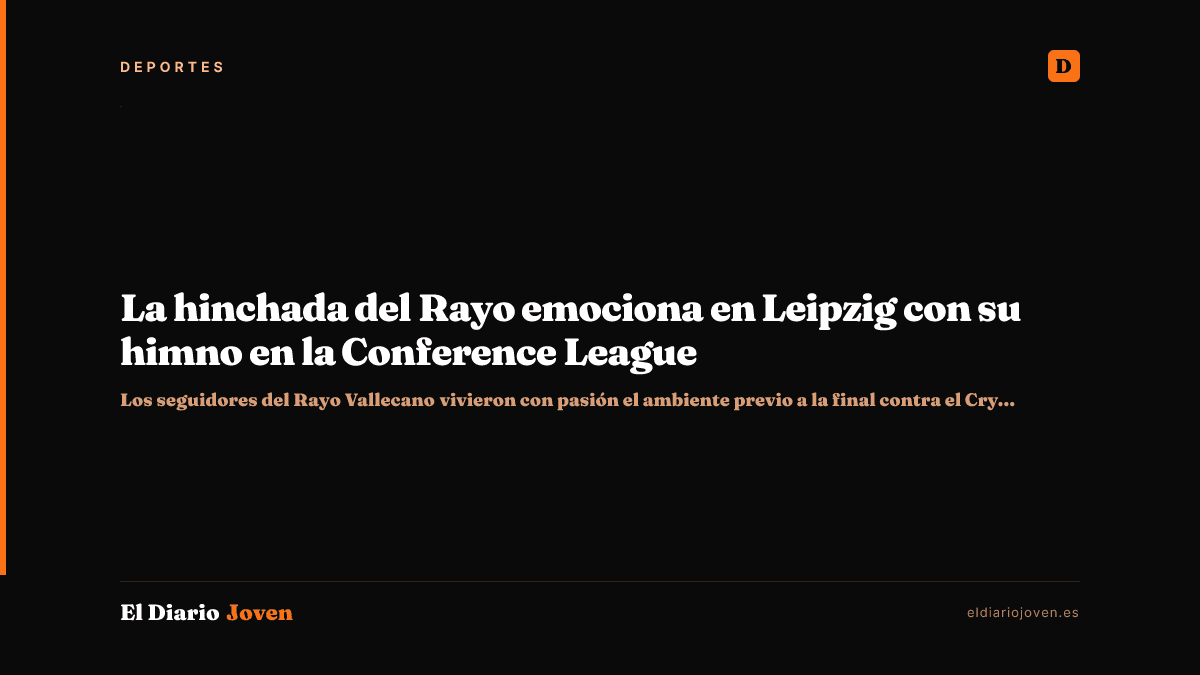 La hinchada del Rayo emociona en Leipzig con su himno en la Conference League
