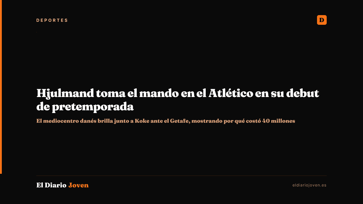 Hjulmand toma el mando en el Atlético en su debut de pretemporada