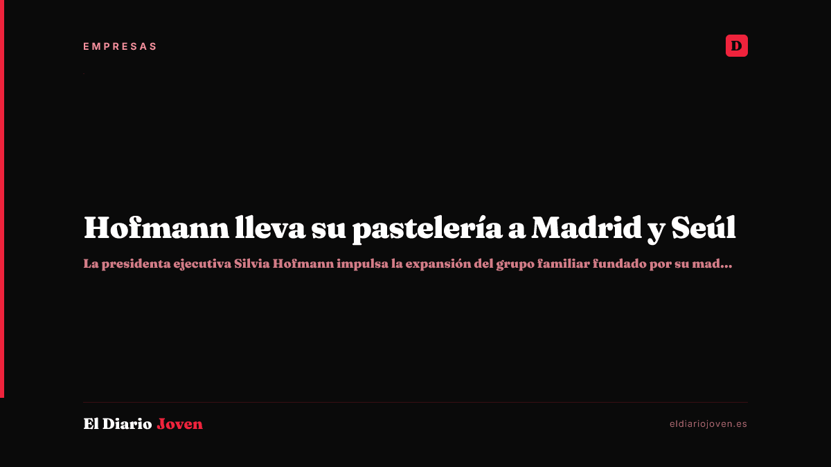 Hofmann lleva su pastelería a Madrid y Seúl