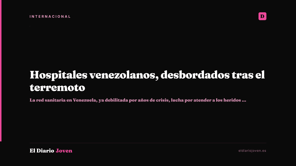 Hospitales venezolanos, desbordados tras el terremoto