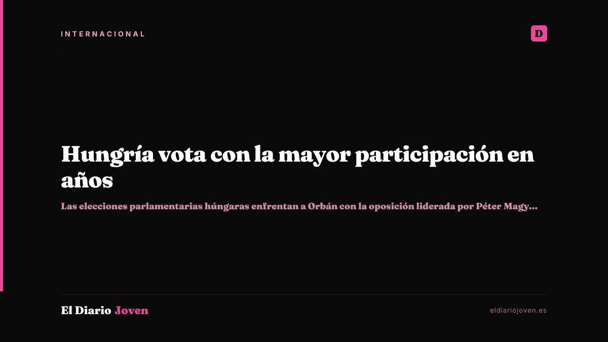 Hungría vota con la mayor participación en años