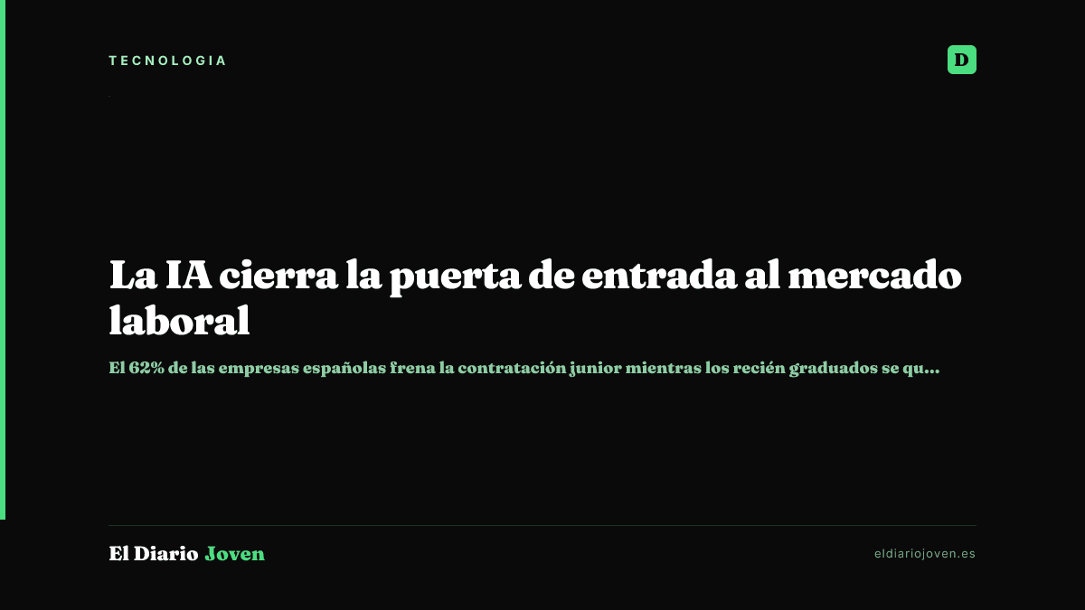 La IA cierra la puerta de entrada al mercado laboral