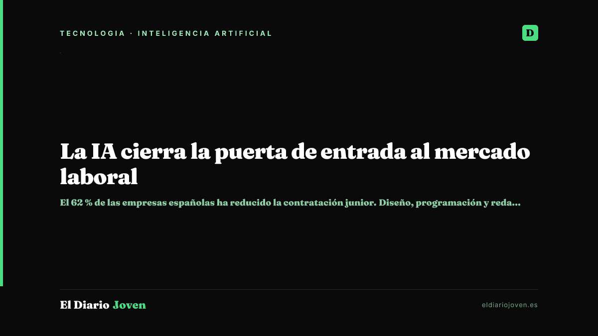 La IA cierra la puerta de entrada al mercado laboral