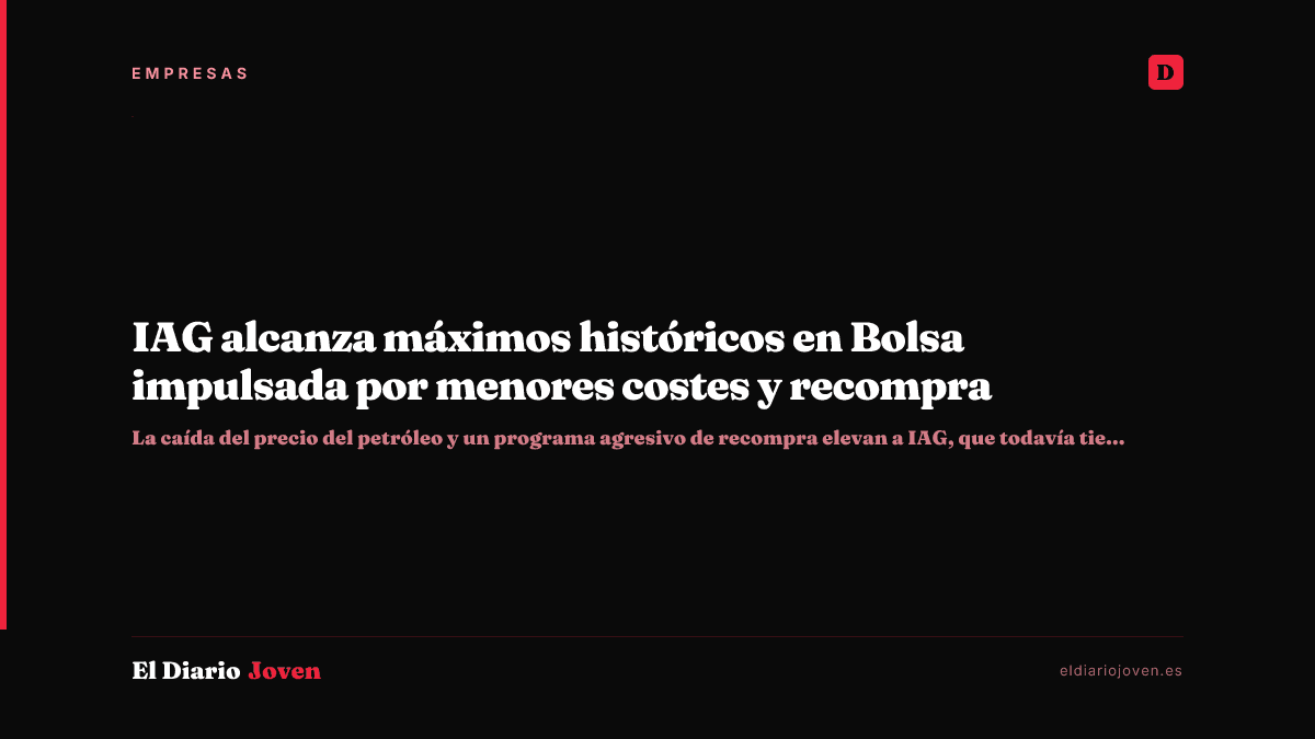 IAG alcanza máximos históricos en Bolsa impulsada por menores costes y recompra