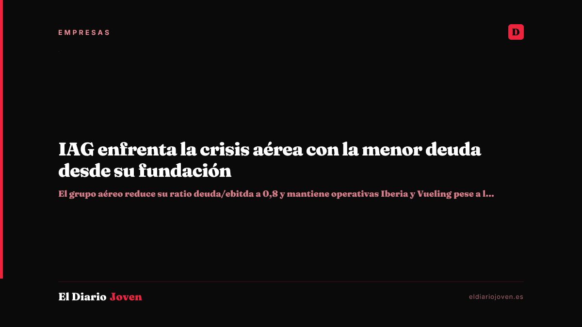 IAG enfrenta la crisis aérea con la menor deuda desde su fundación