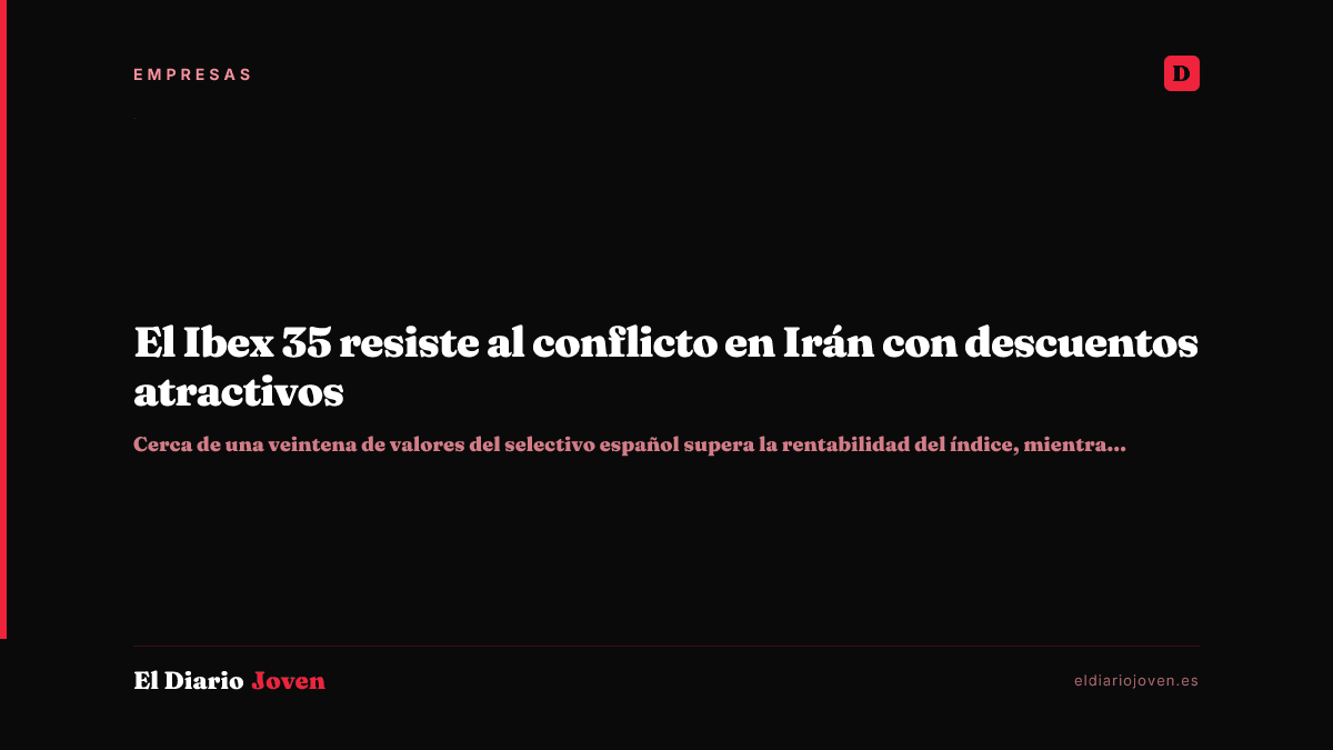 El Ibex 35 resiste al conflicto en Irán con descuentos atractivos