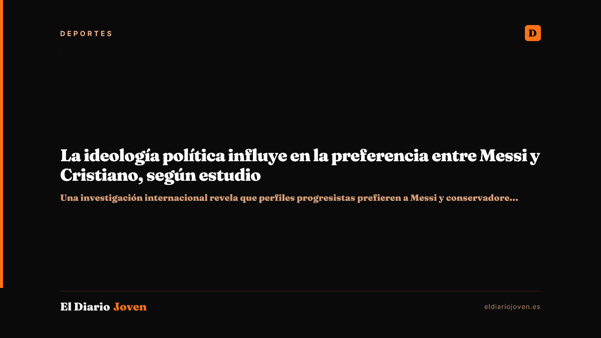 La ideología política influye en la preferencia entre Messi y Cristiano, según estudio