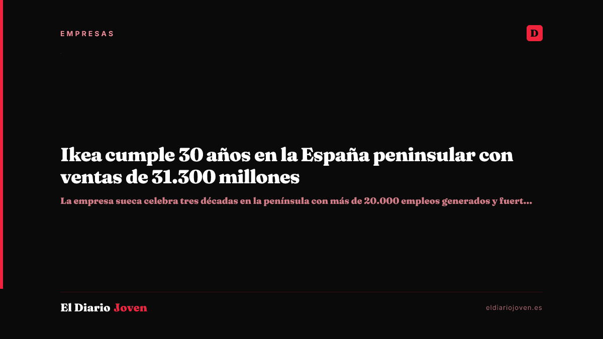Ikea cumple 30 años en la España peninsular con ventas de 31.300 millones