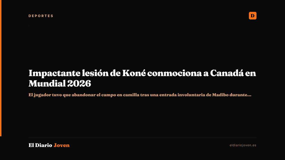 Impactante lesión de Koné conmociona a Canadá en Mundial 2026