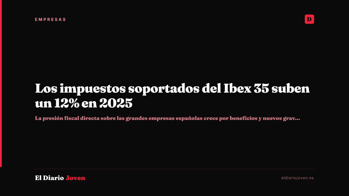 Los impuestos soportados del Ibex 35 suben un 12% en 2025