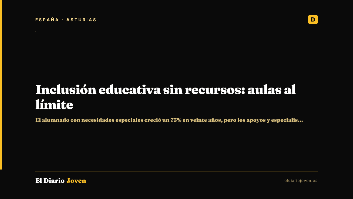 Inclusión educativa sin recursos: aulas al límite