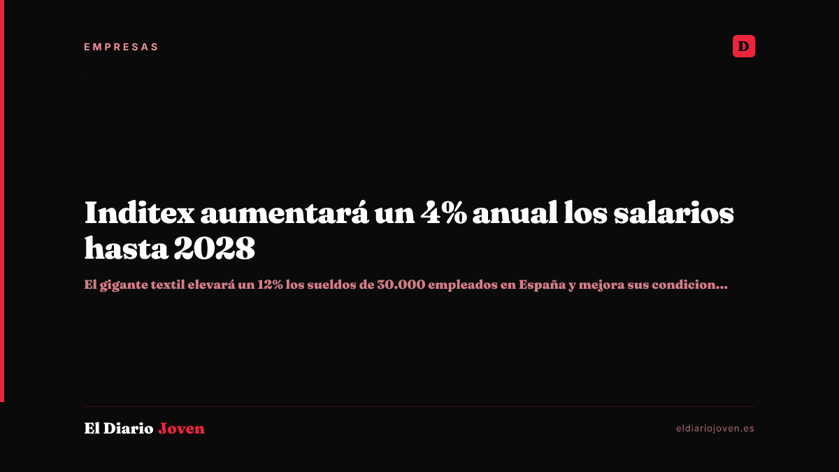 Inditex aumentará un 4% anual los salarios hasta 2028
