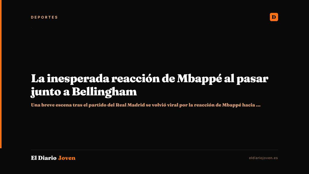La inesperada reacción de Mbappé al pasar junto a Bellingham