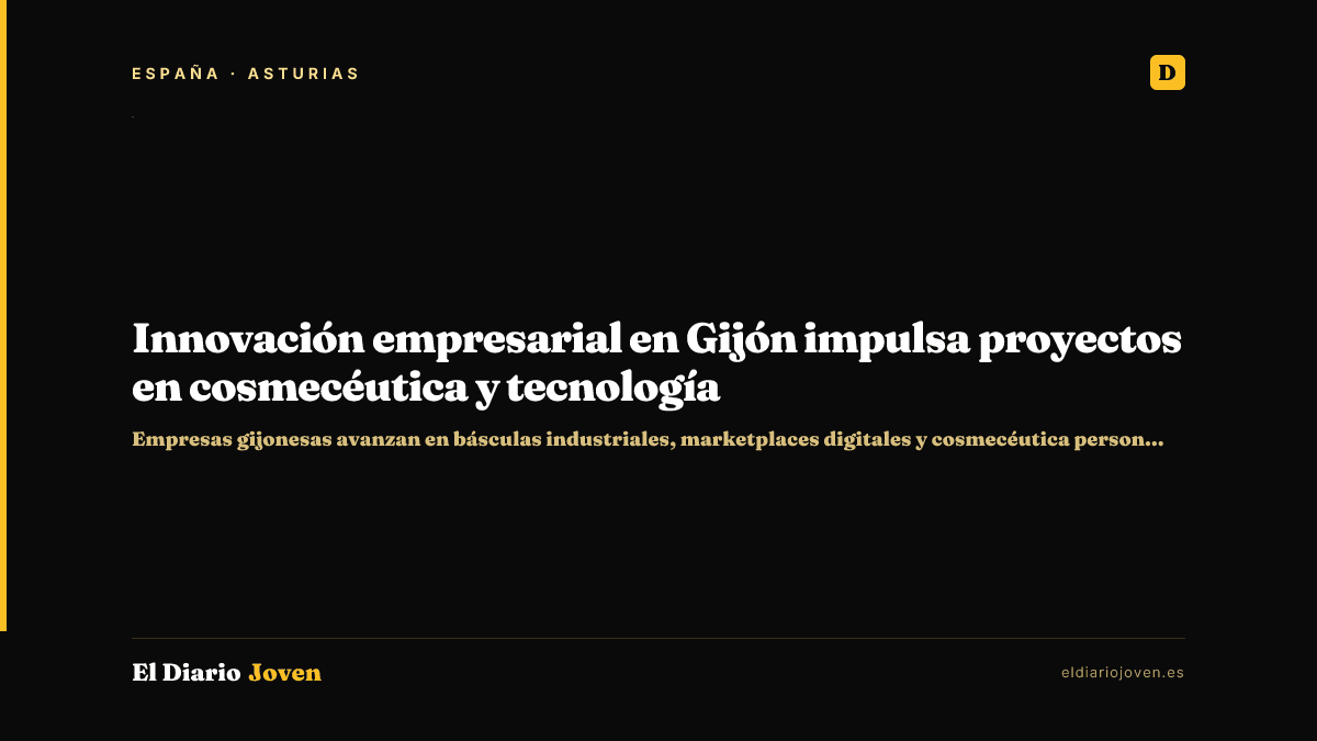 Innovación empresarial en Gijón impulsa proyectos en cosmecéutica y tecnología