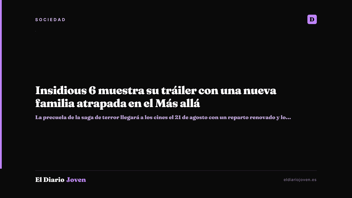 Insidious 6 muestra su tráiler con una nueva familia atrapada en el Más allá