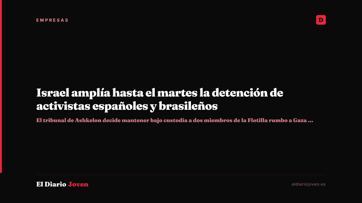 Israel amplía hasta el martes la detención de activistas españoles y brasileños