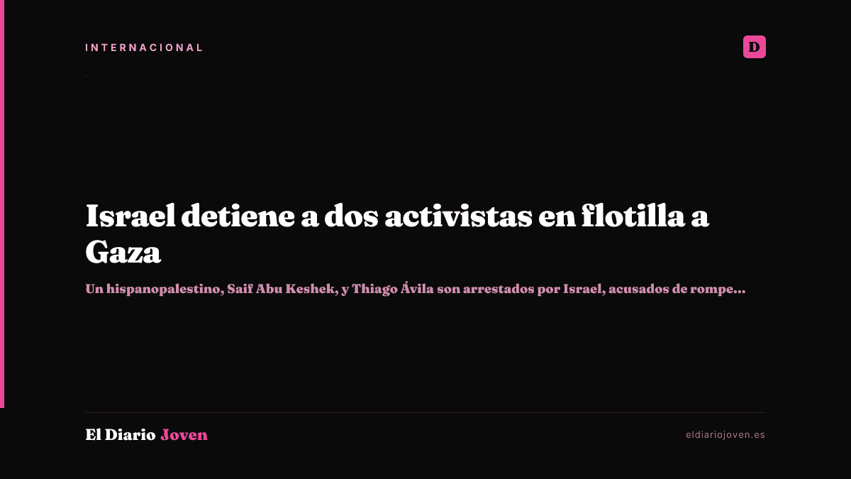 Israel detiene a dos activistas en flotilla a Gaza
