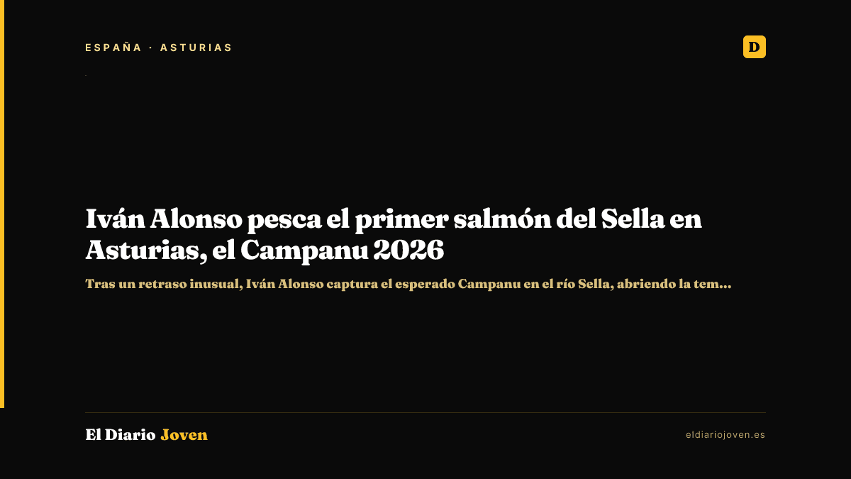 Iván Alonso pesca el primer salmón del Sella en Asturias, el Campanu 2026