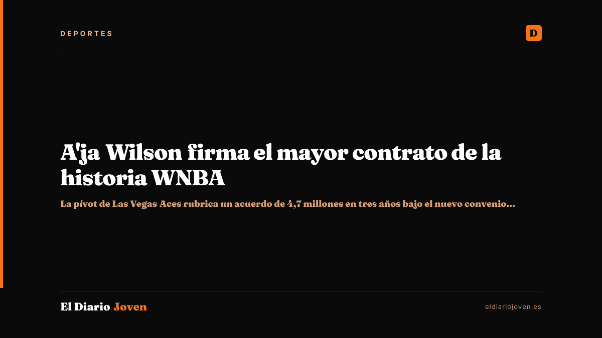 A'ja Wilson firma el mayor contrato de la historia WNBA