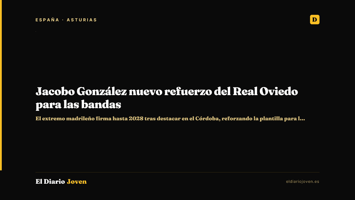 Jacobo González nuevo refuerzo del Real Oviedo para las bandas
