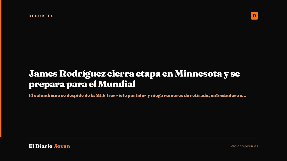 James Rodríguez cierra etapa en Minnesota y se prepara para el Mundial