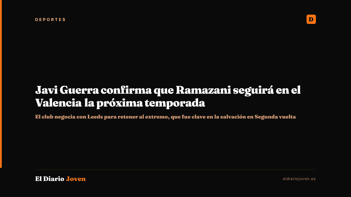 Javi Guerra confirma que Ramazani seguirá en el Valencia la próxima temporada