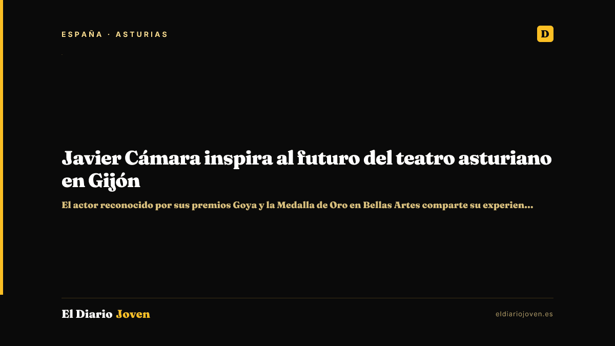Javier Cámara inspira al futuro del teatro asturiano en Gijón