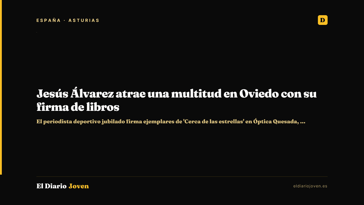 Jesús Álvarez atrae una multitud en Oviedo con su firma de libros