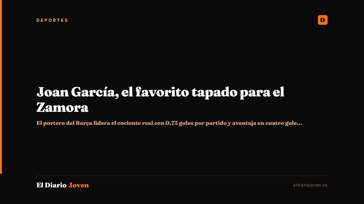 Joan García, el favorito tapado para el Zamora