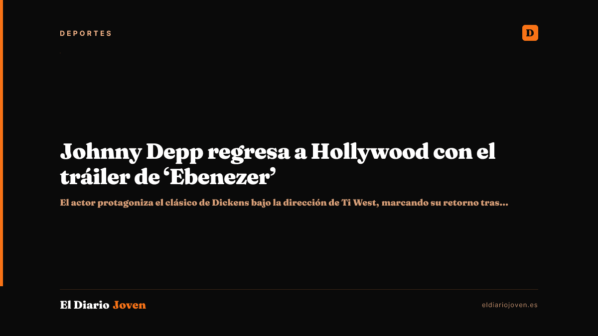 Johnny Depp regresa a Hollywood con el tráiler de ‘Ebenezer’