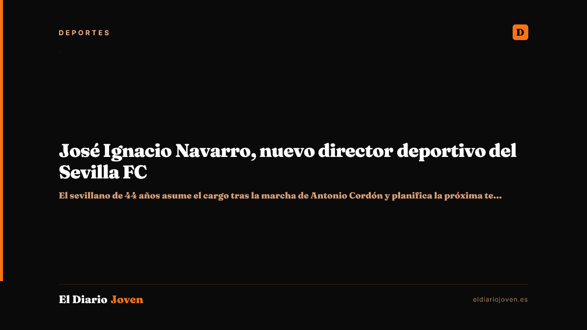 José Ignacio Navarro, nuevo director deportivo del Sevilla FC
