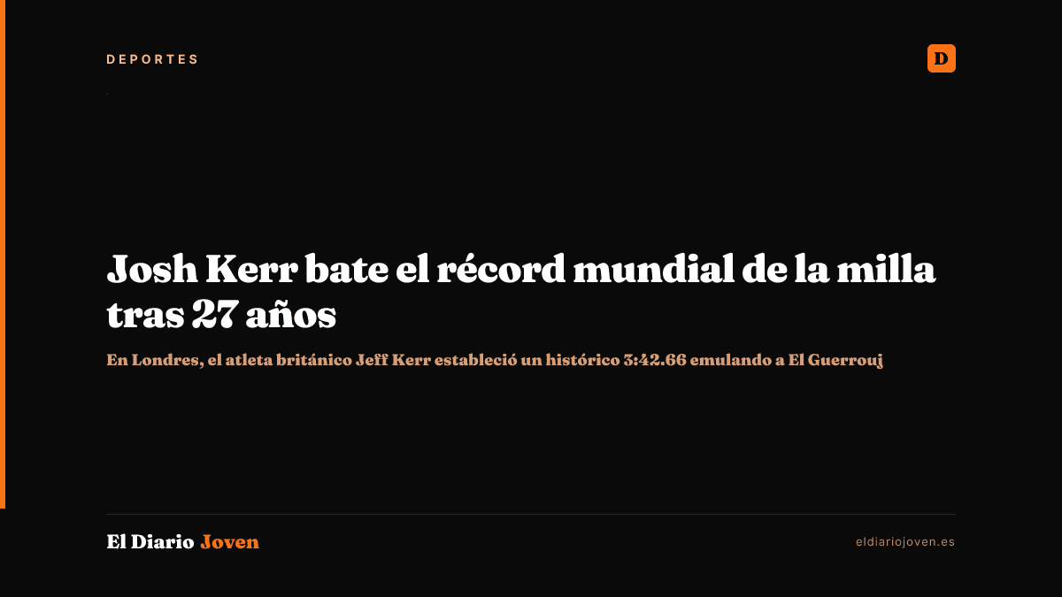 Josh Kerr bate el récord mundial de la milla tras 27 años