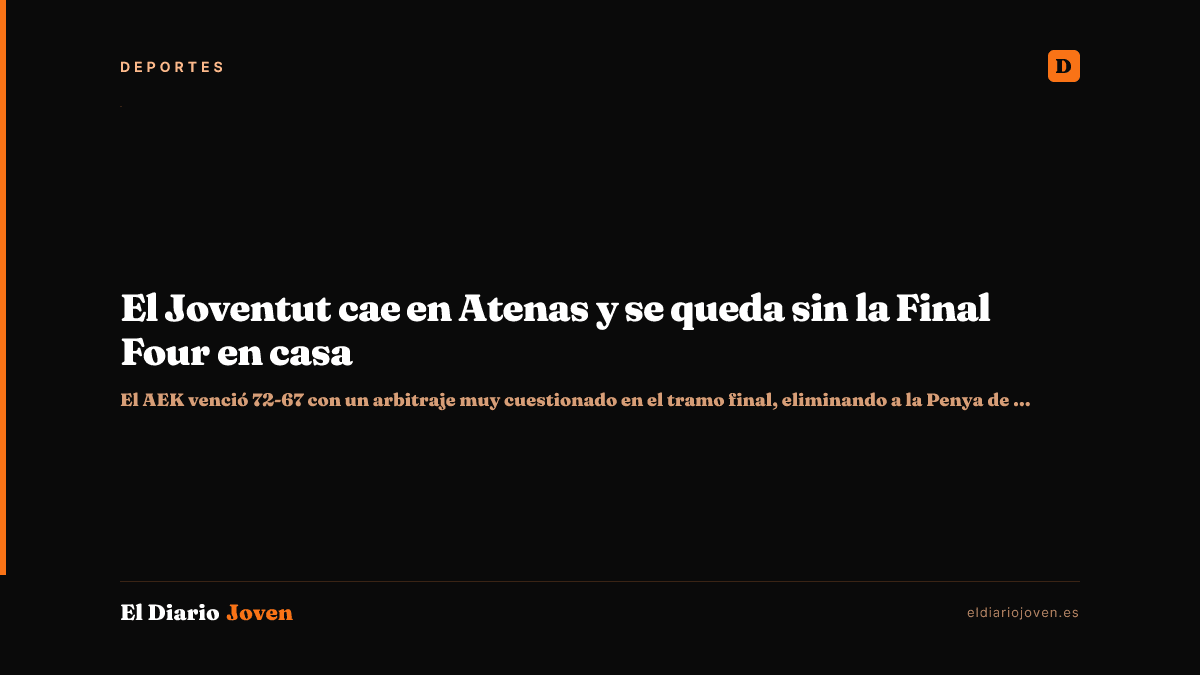 El Joventut cae en Atenas y se queda sin la Final Four en casa