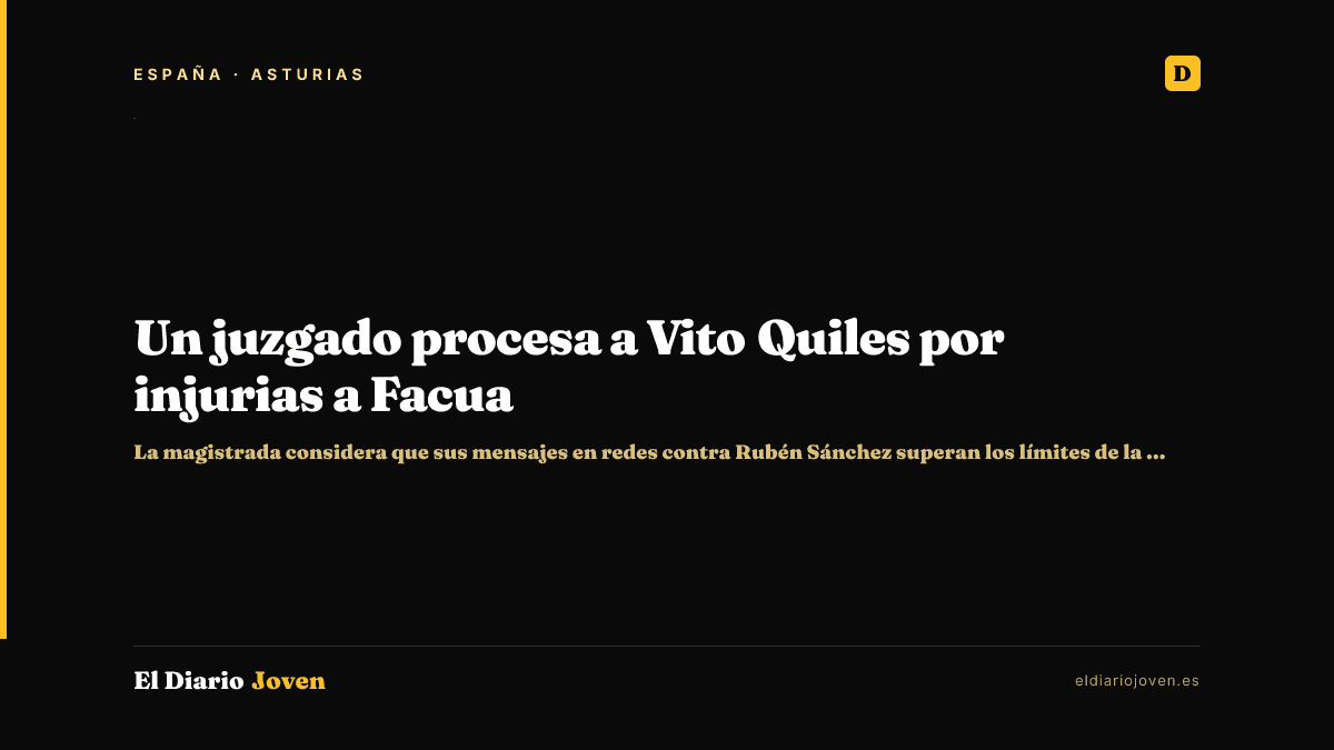 Un juzgado procesa a Vito Quiles por injurias a Facua