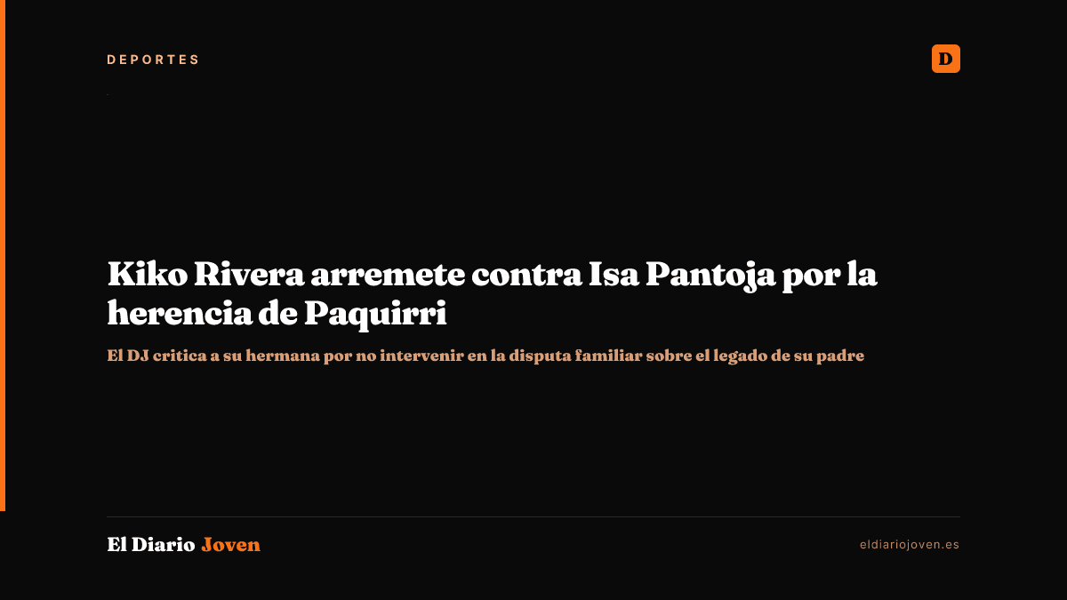 Kiko Rivera arremete contra Isa Pantoja por la herencia de Paquirri