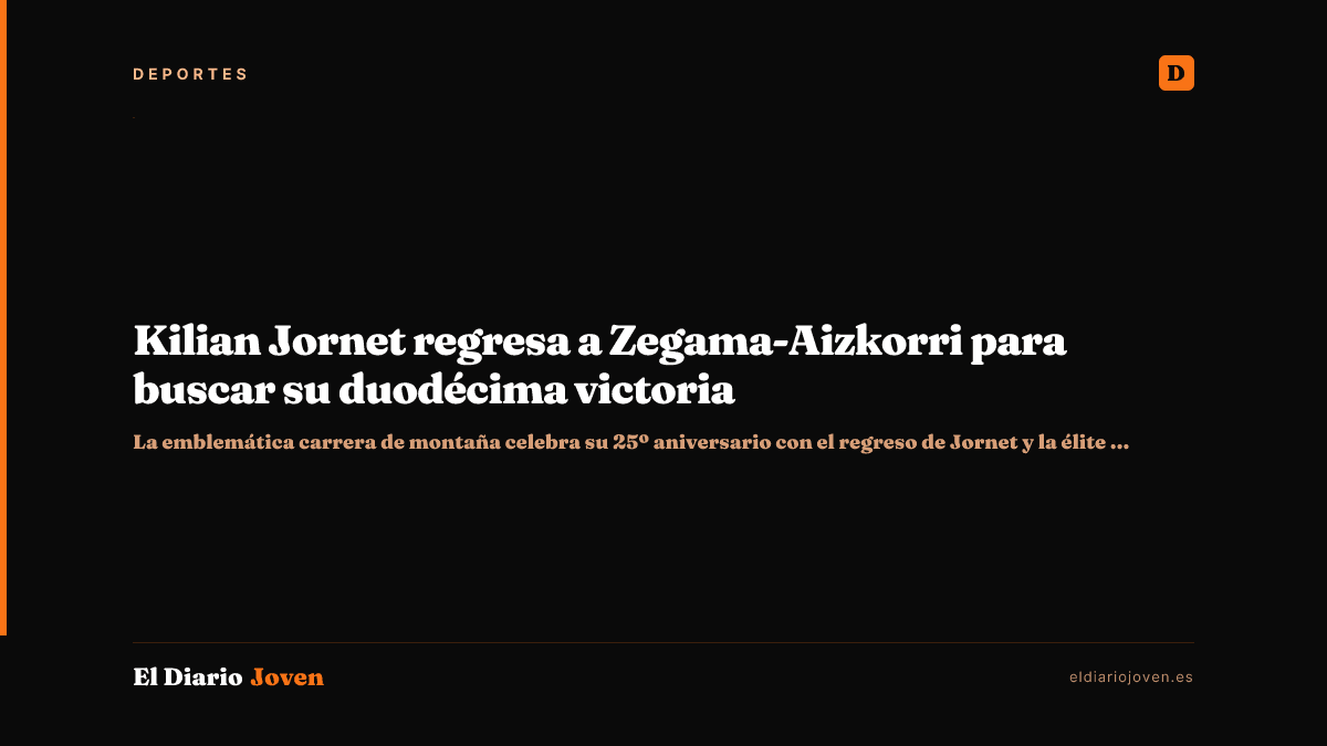 Kilian Jornet regresa a Zegama-Aizkorri para buscar su duodécima victoria