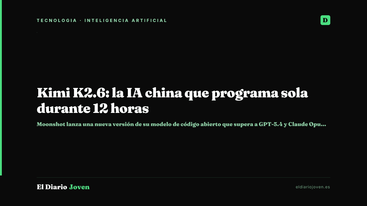 Kimi K2.6: la IA china que programa sola durante 12 horas