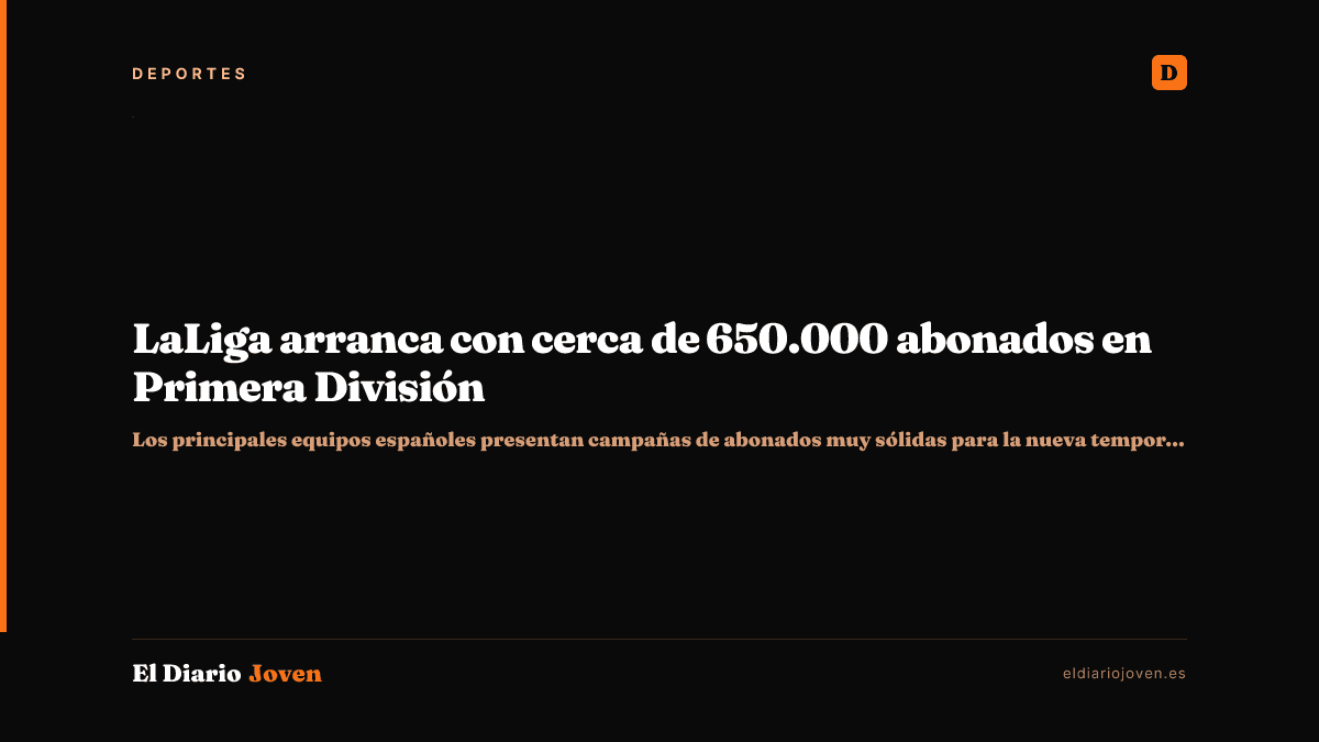 LaLiga arranca con cerca de 650.000 abonados en Primera División